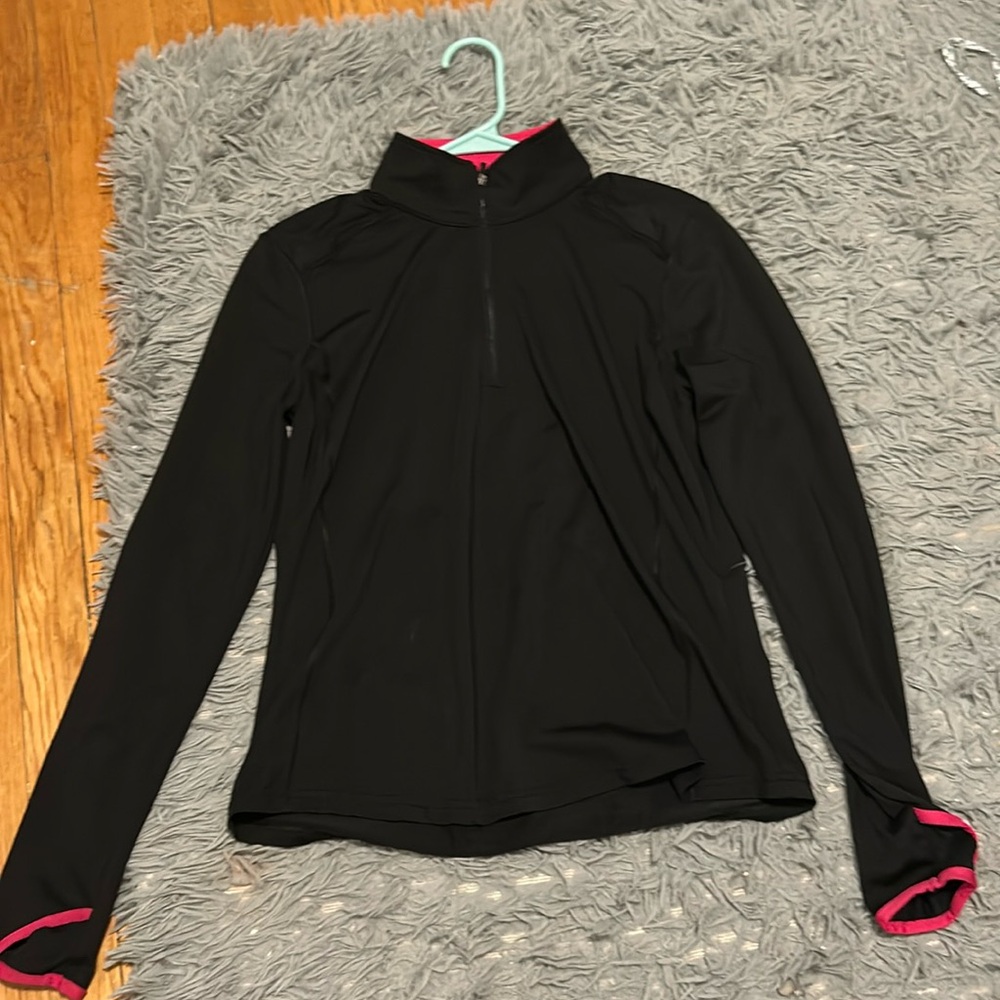 Black danskin running jacket with thumb holes